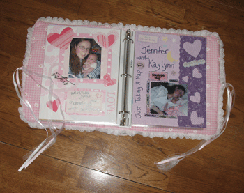 baby shower for girl scrapbook