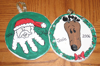 handprint ornaments